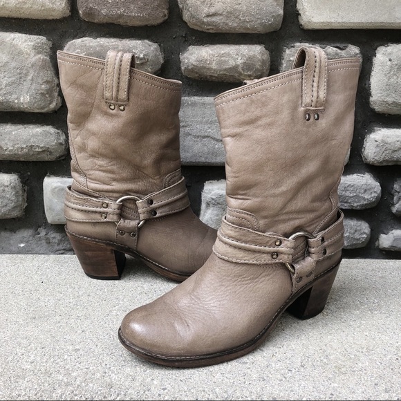Frye Carmen Harness Boot Grey w Box sz 10 - Picture 1 of 8